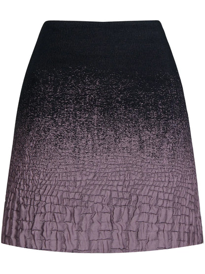 Gradient-Effect Crickled Skirt