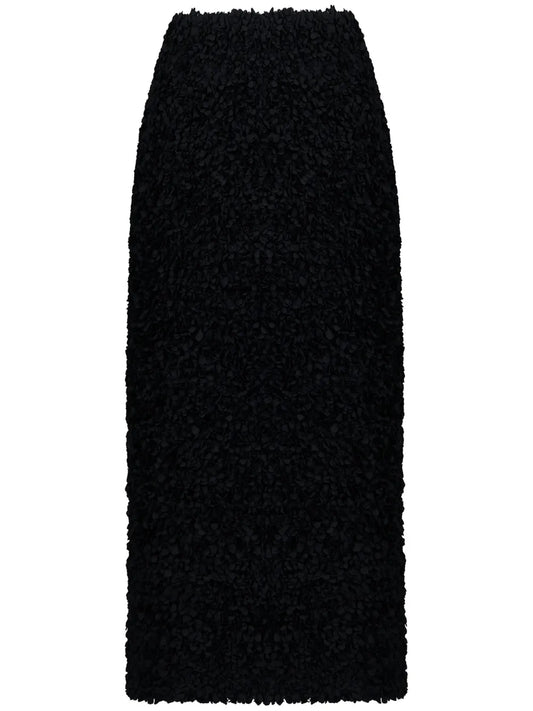 Bouclé-Constructed Midi Skirt