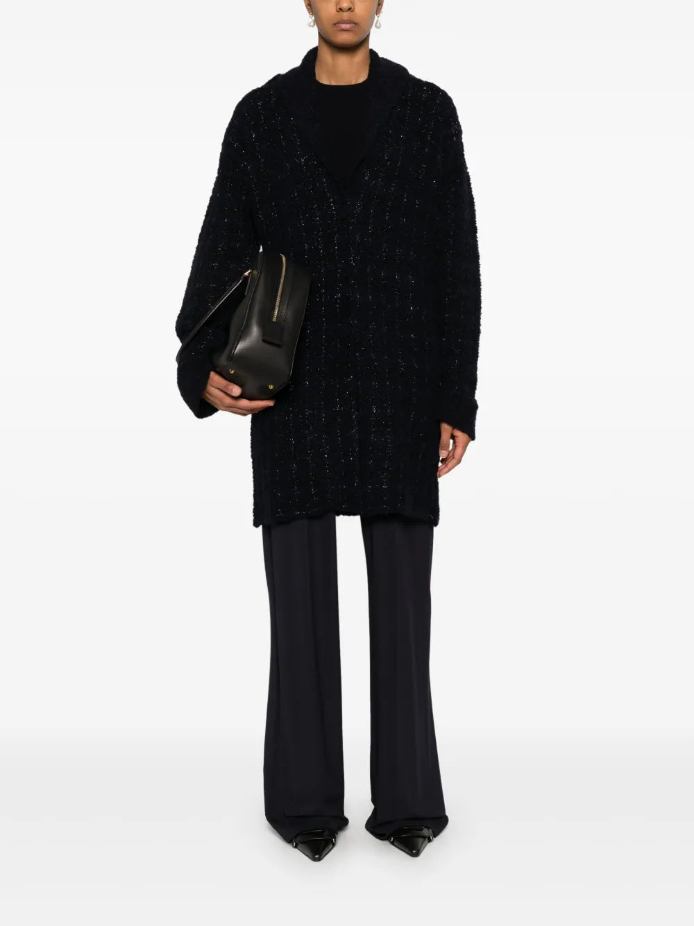 Check-Pattern Cardi-Coat