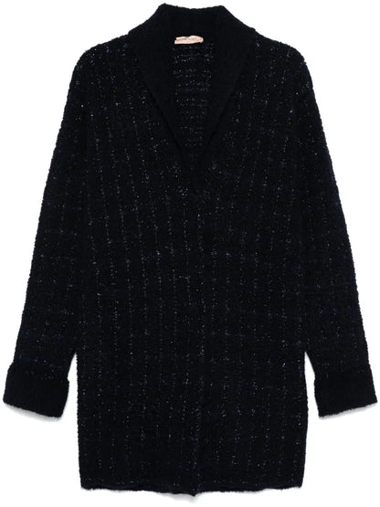 Check-Pattern Cardi-Coat
