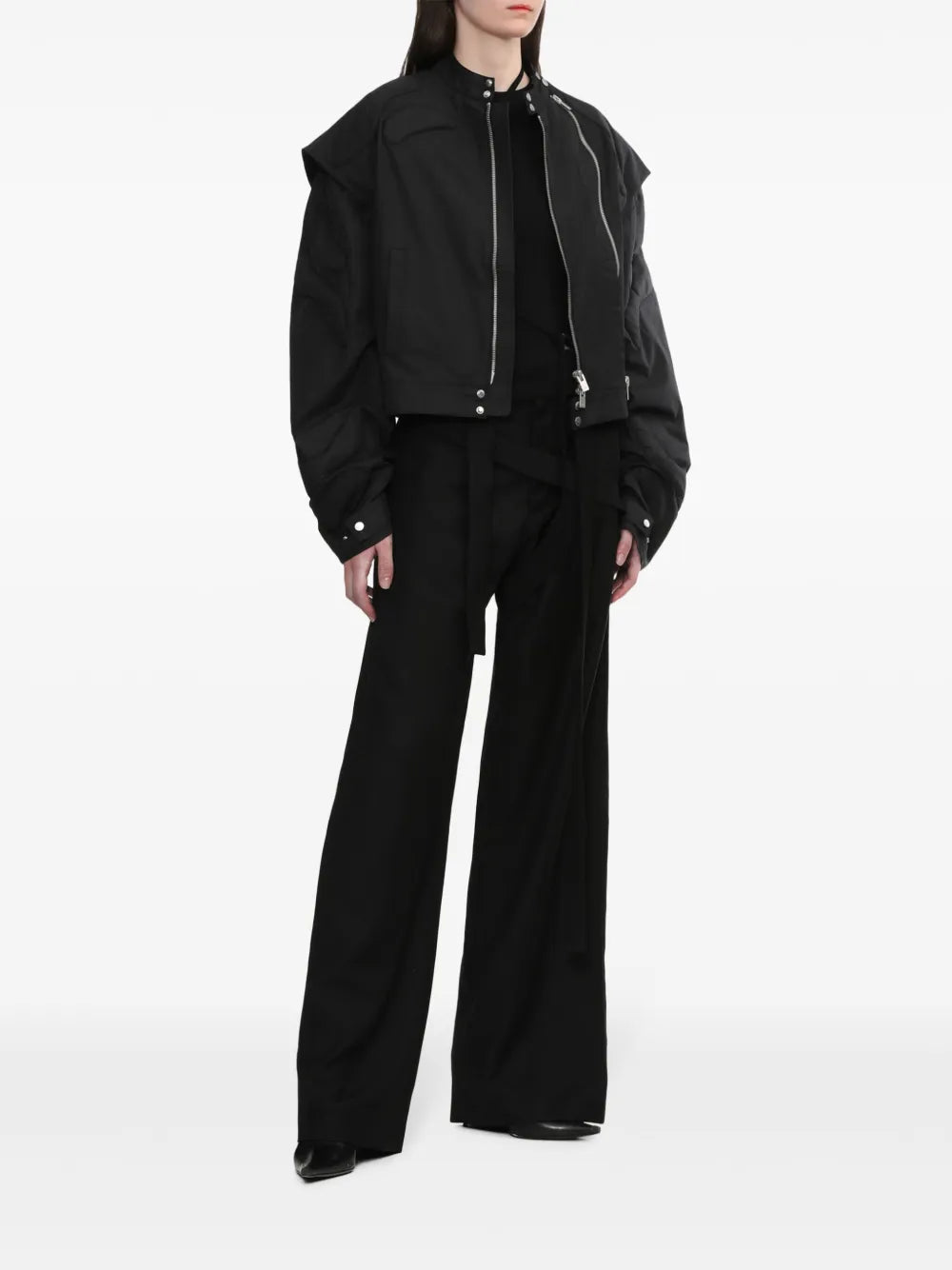 Zip-Detail Bomber Jacket