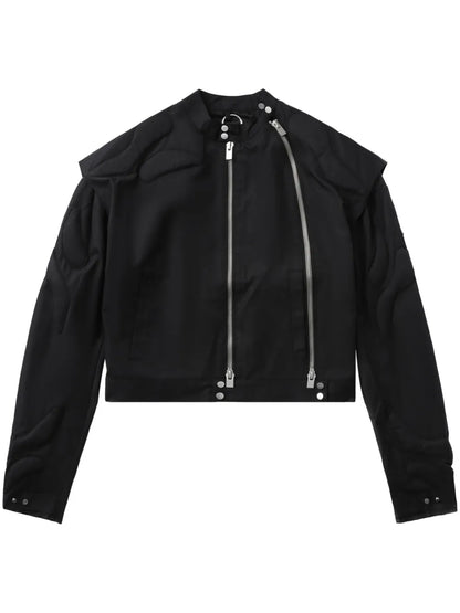 Zip-Detail Bomber Jacket