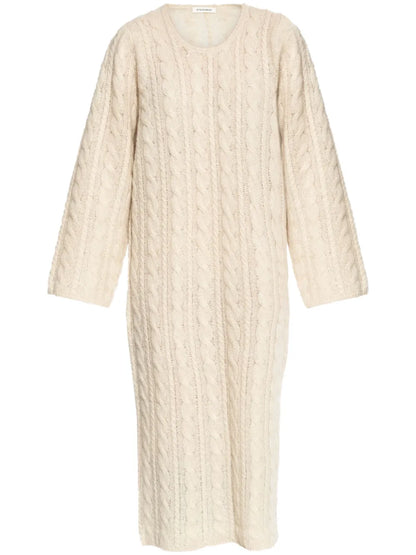 Cable-Knit Midi Dress