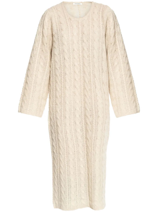 Cable-Knit Midi Dress