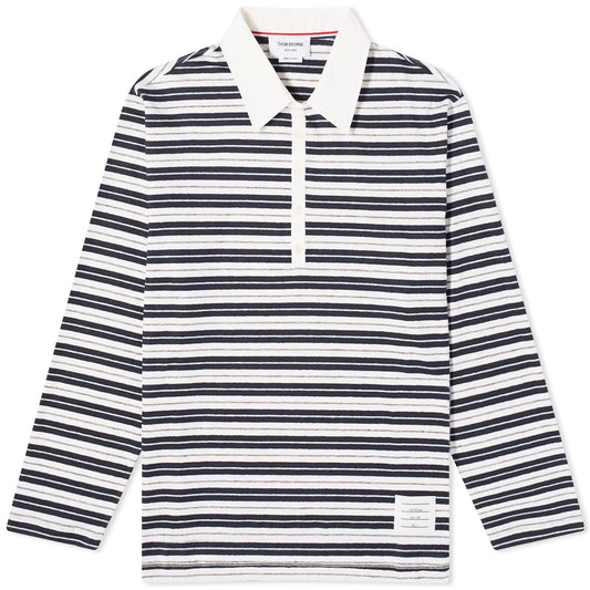 Striped Rugby Fit Polo