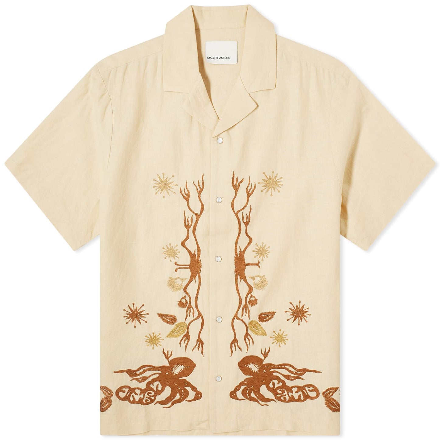 Wave Embroidered Vacation Shirt