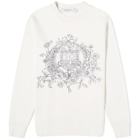 Crest Embroidery Crew Sweat