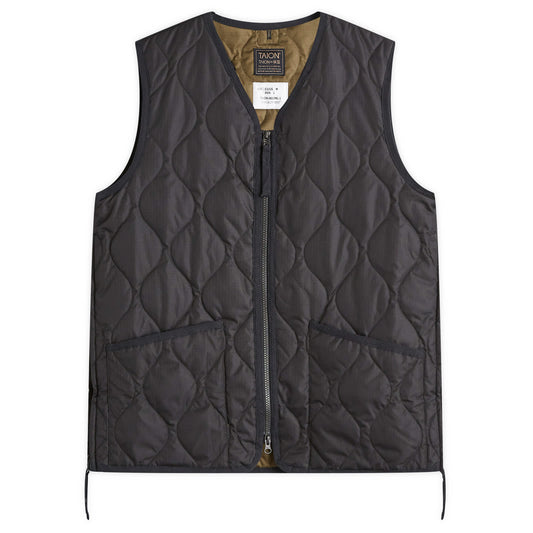 Military Zip V-Neck Down Vest