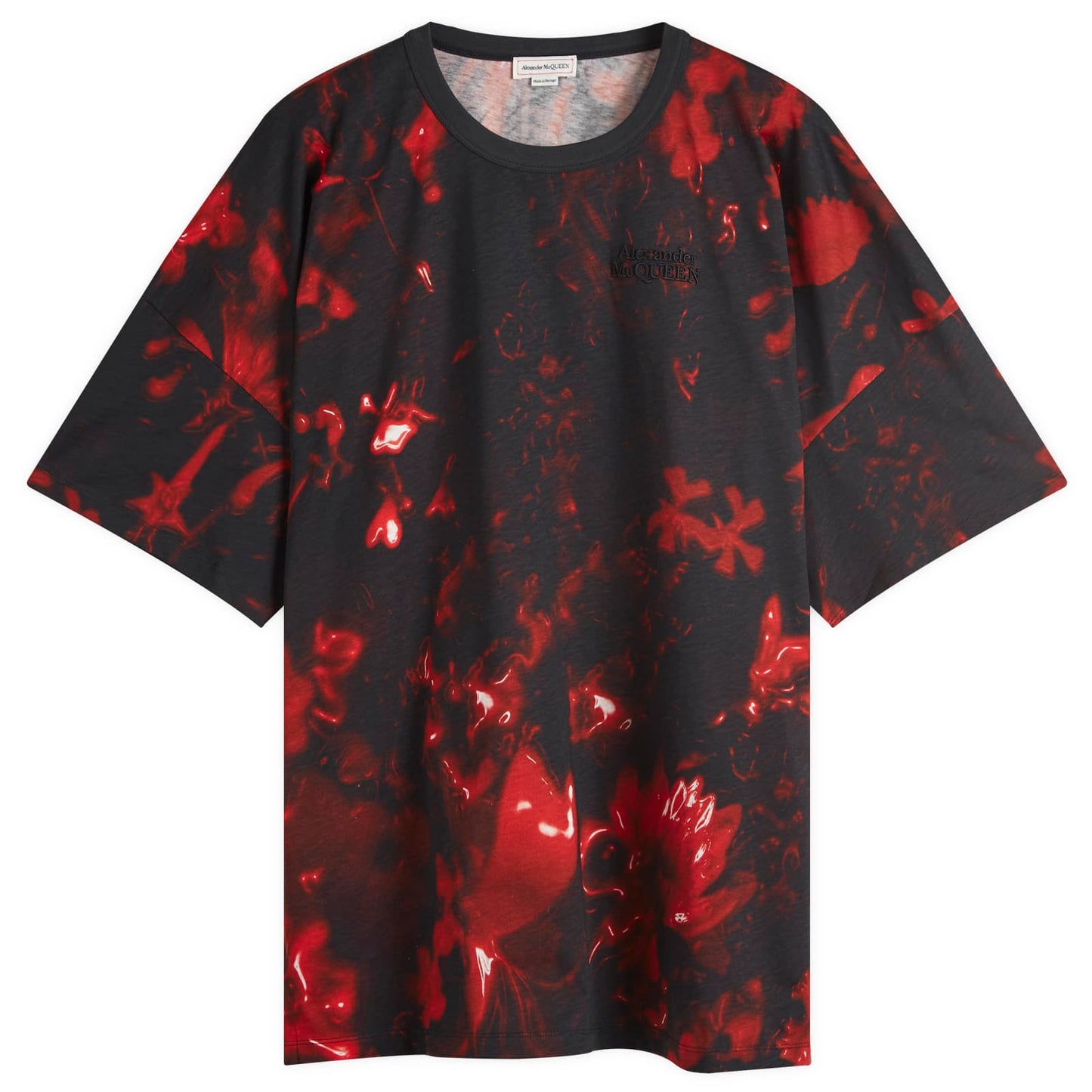 Waxed Floral Print T-Shirt