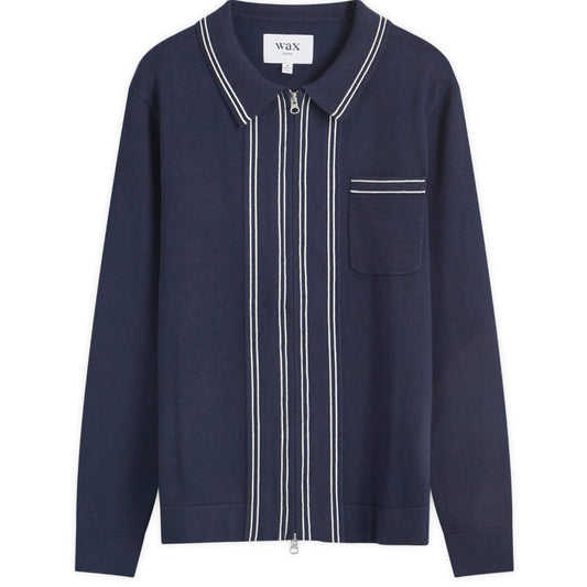 Amble Milano Stripe Long Sleeve Polo