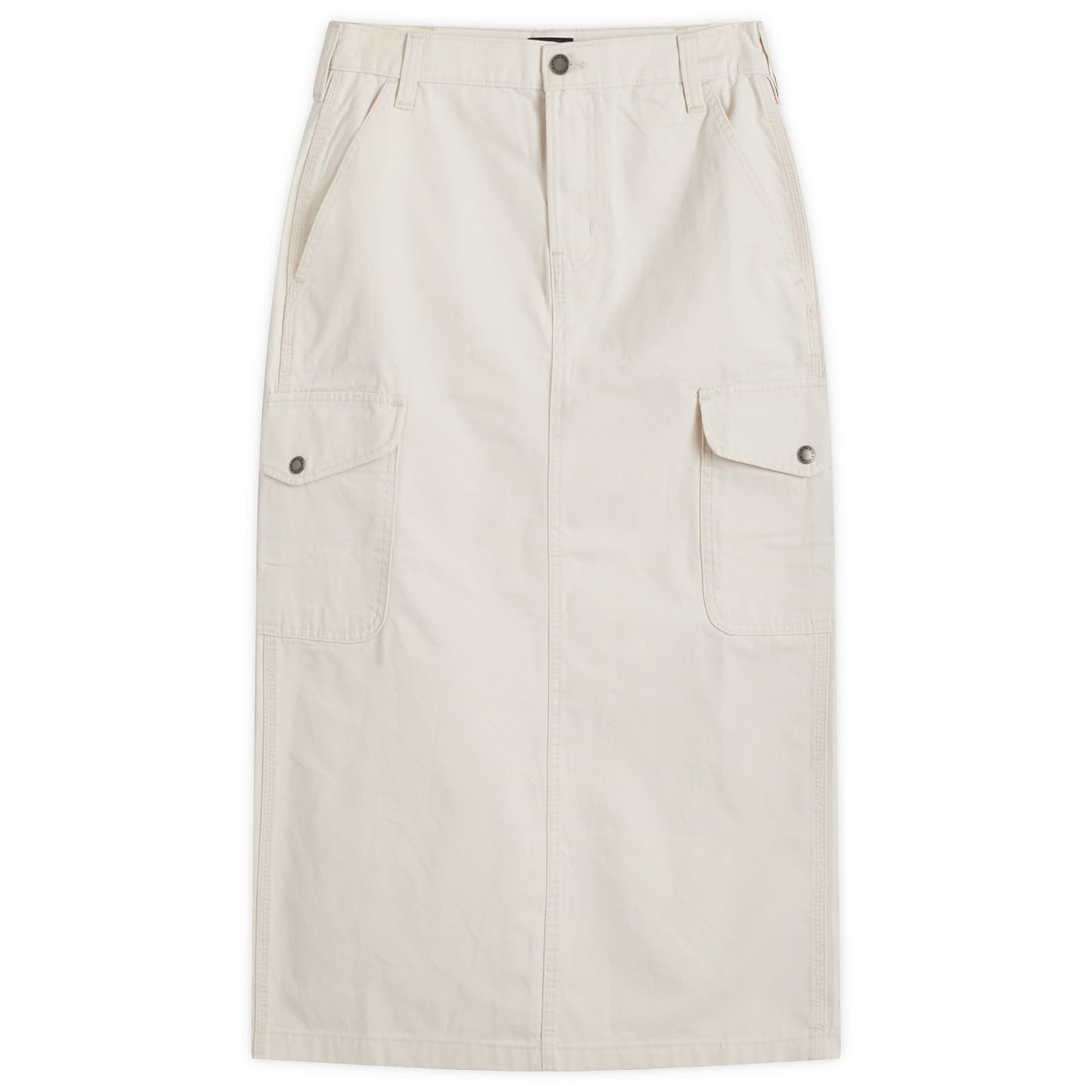 Duck Canvas Cargo Midi Skirt