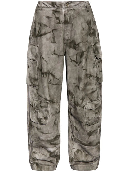 Camouflage-Print Cargo Trousers