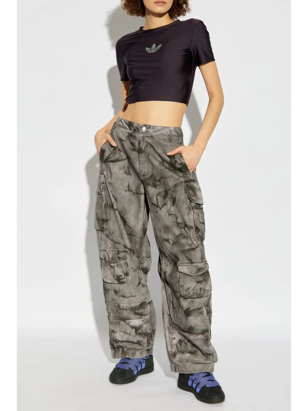 Camouflage-Print Cargo Trousers