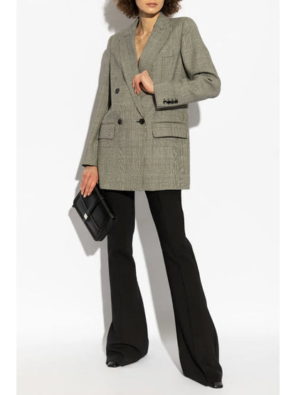 Houndstooth-Pattern Blazer
