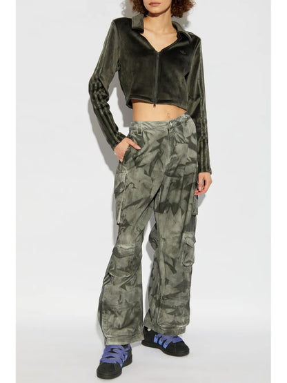 Camouflage-Print Cargo Trousers