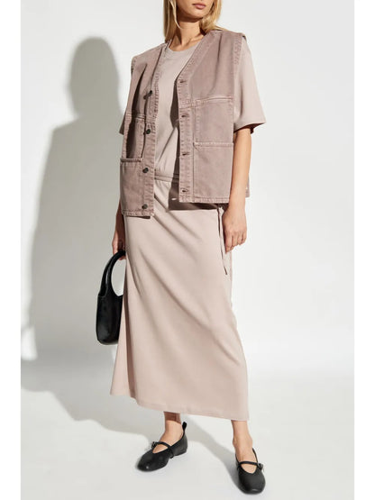 Belted Ribbed Maxi Dress