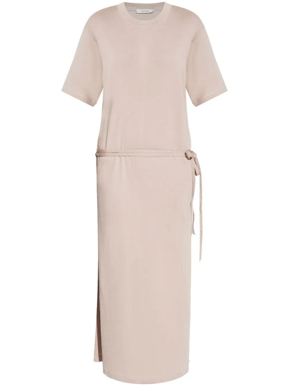 Belted Ribbed Maxi Dress