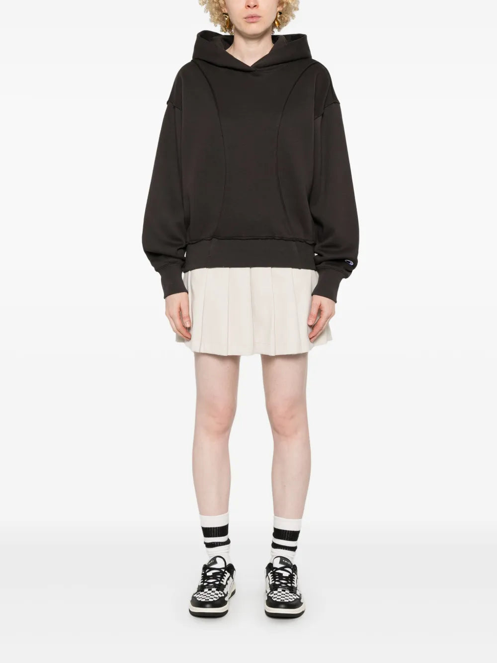 Embroidered-Logo Hoodie
