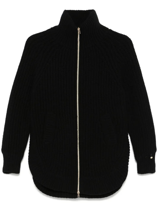 Panelled-Design High-Neck Jacket