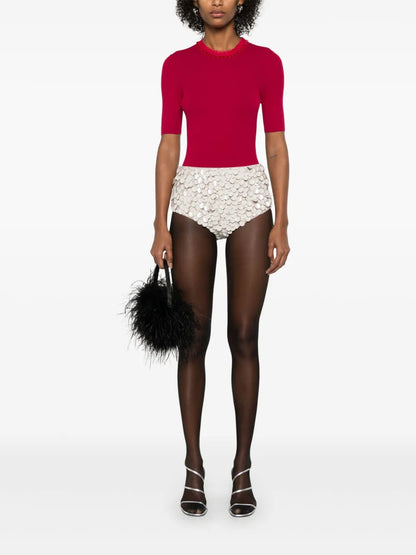 Sequinned Mini Shorts