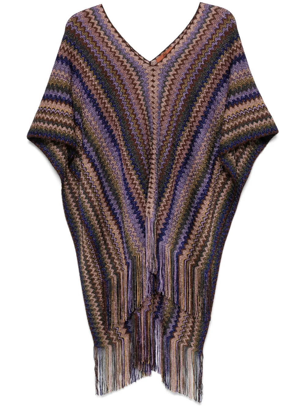 Signature-Zigzag-Woven Poncho