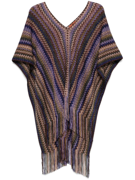 Signature-Zigzag-Woven Poncho