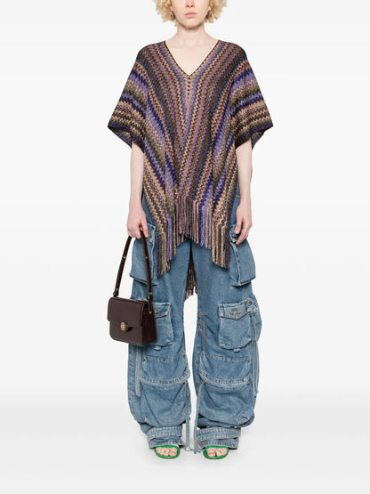 Signature-Zigzag-Woven Poncho