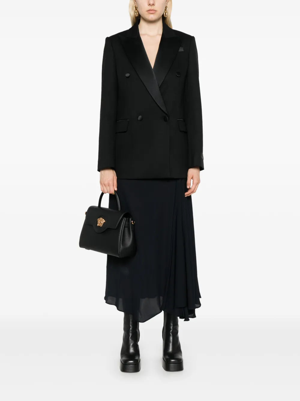 Satin-Lapels Blazer