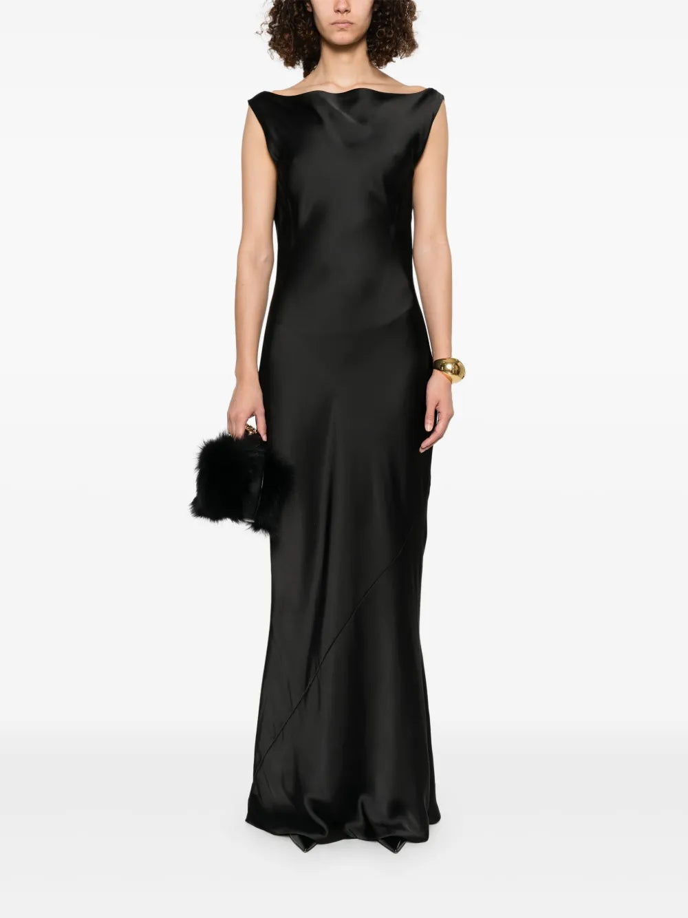 Draped Sleeveless Gown