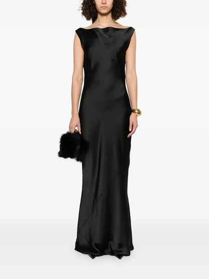 Draped Sleeveless Gown