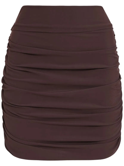 Draped Mini Skirt