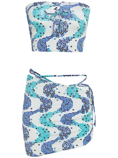 Ruched-Detailing Mini Skirt