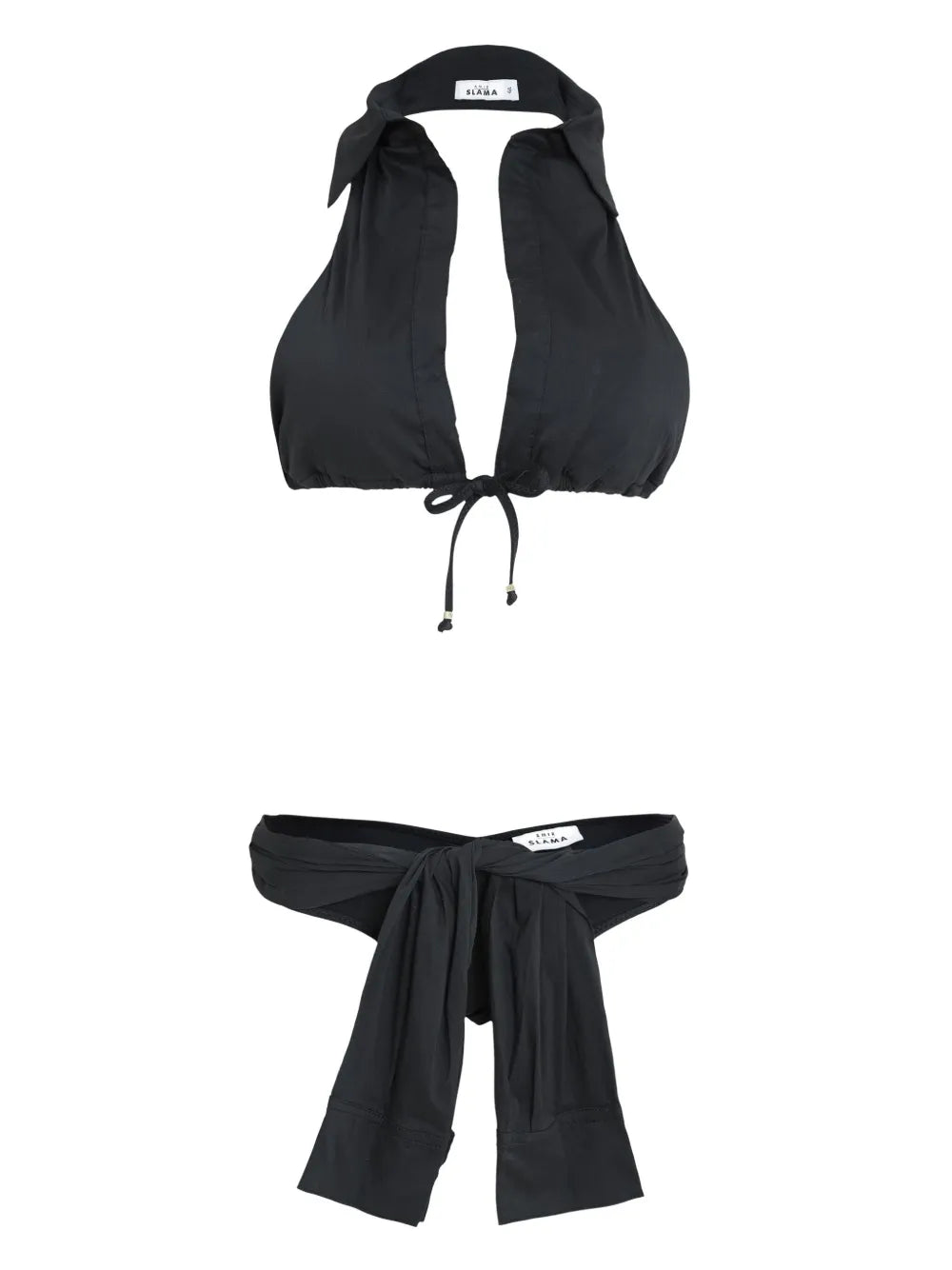 Tie-Fastening Bikini Set