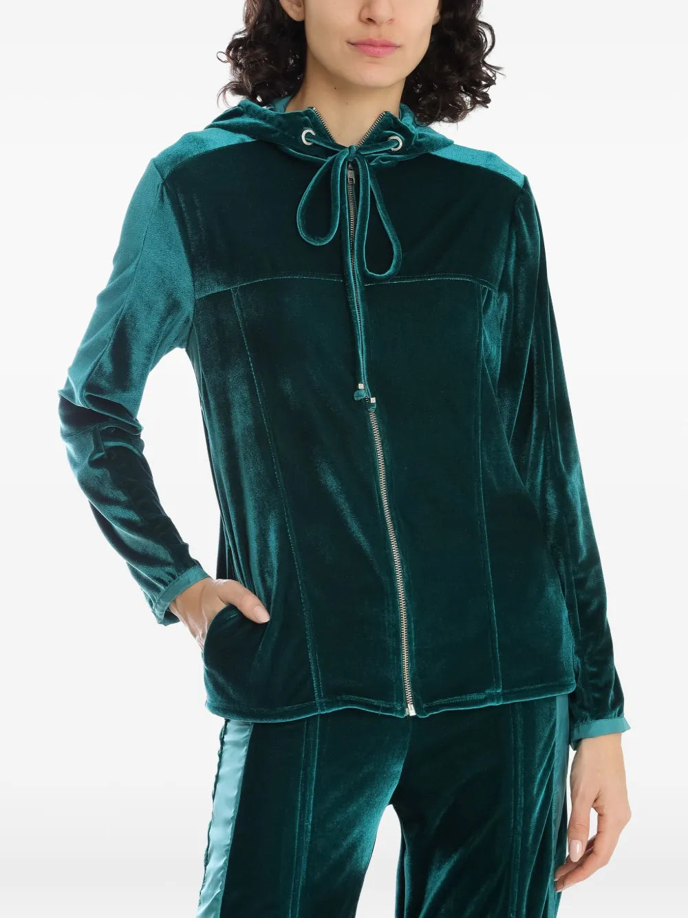 Velour Hooded Jacket