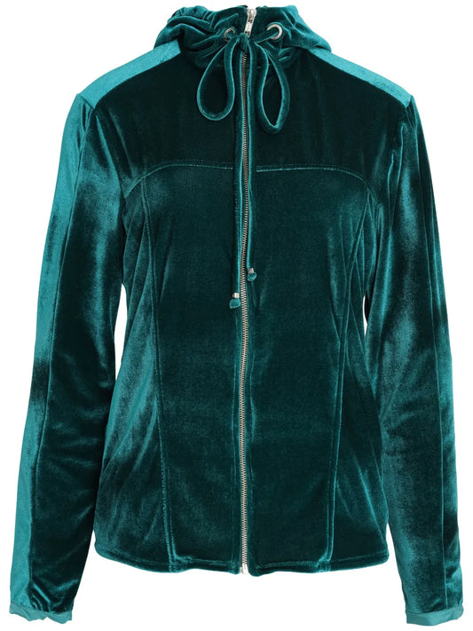 Velour Hooded Jacket