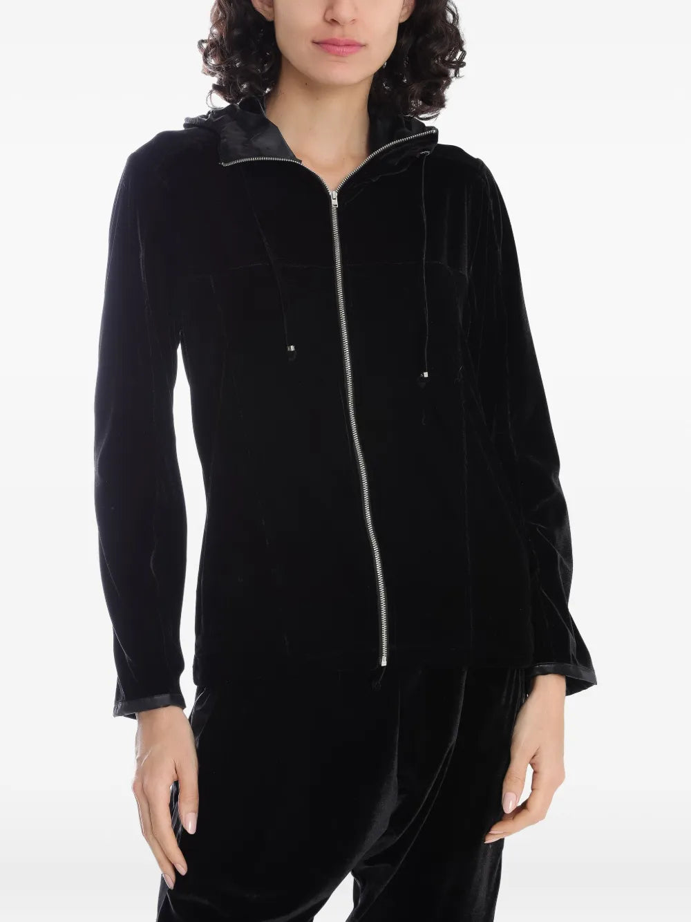 Velour Hooded Jacket