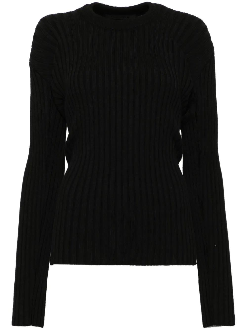 Double-Collar Bascule Rib Jumper