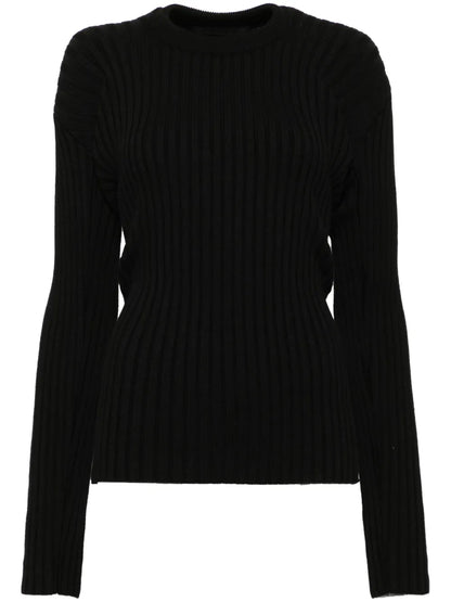Double-Collar Bascule Rib Jumper