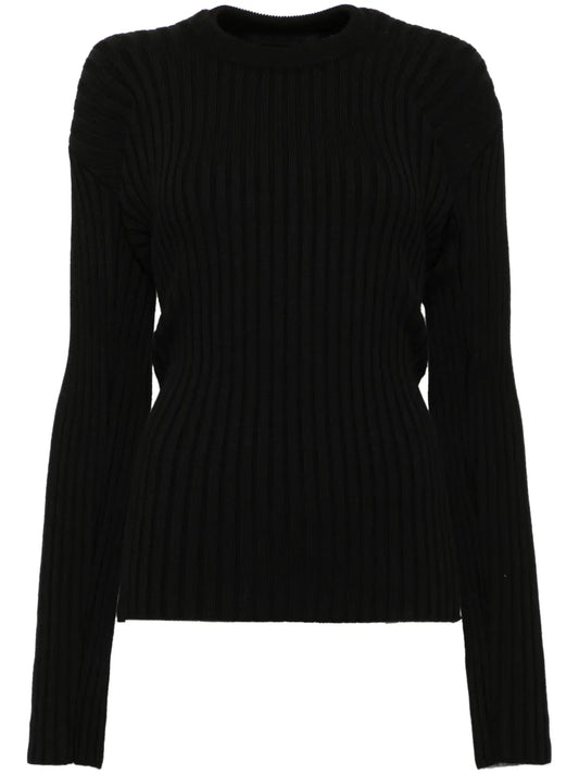 Double-Collar Bascule Rib Jumper