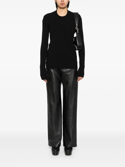 Double-Collar Bascule Rib Jumper