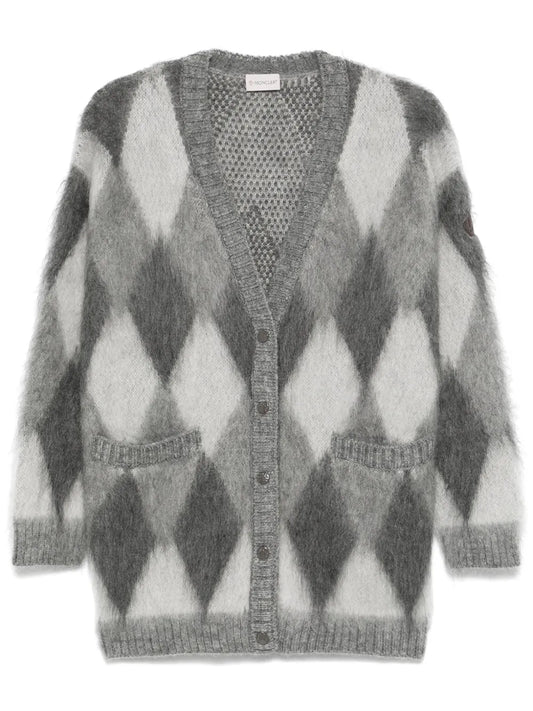 Diamond-Pattern Cardigan