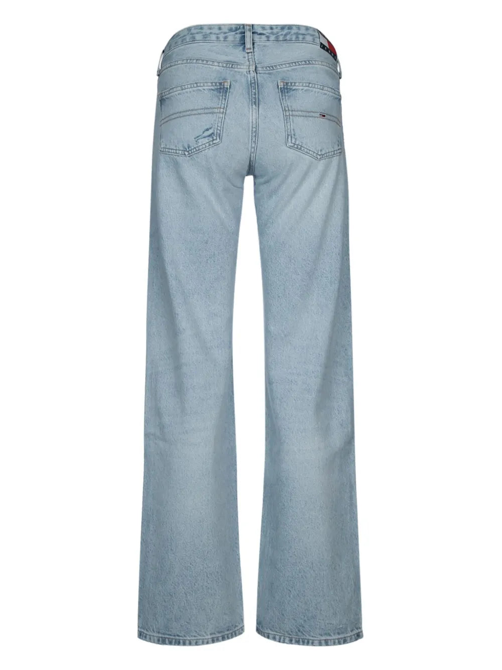 Distressed-Effect Flared Jeans