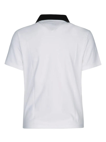 Contrasting-Collar Polo Top