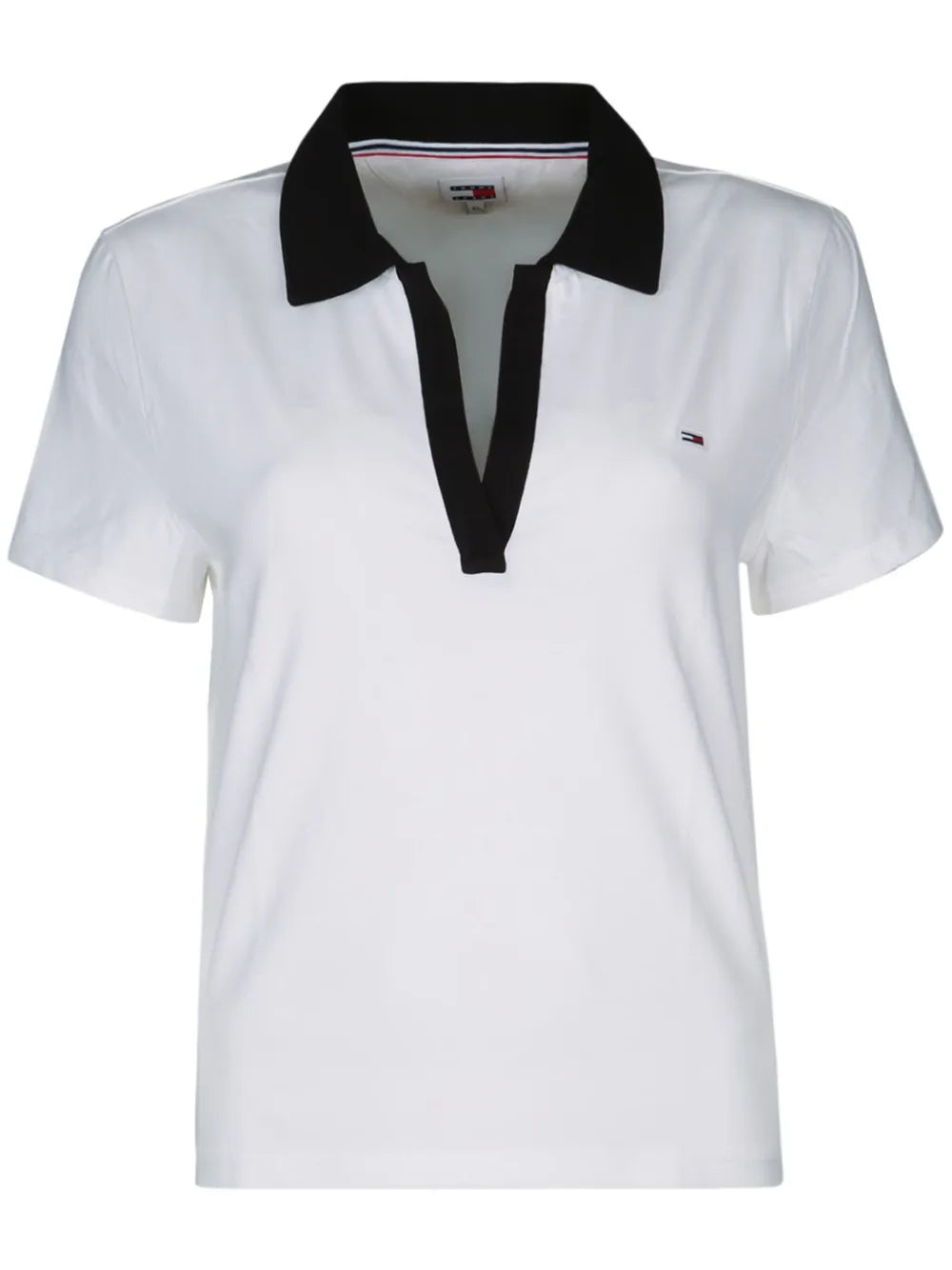 Contrasting-Collar Polo Top