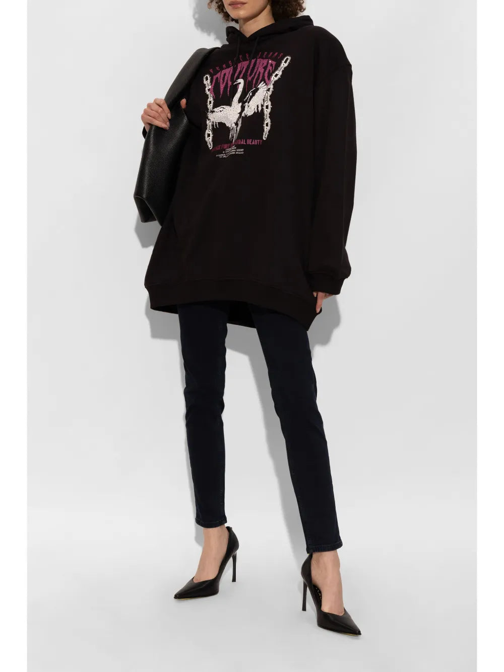 Sequin-Embellished Oversize Hoodie