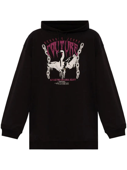 Sequin-Embellished Oversize Hoodie