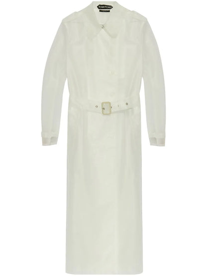 Transparent Belted Trench Coat