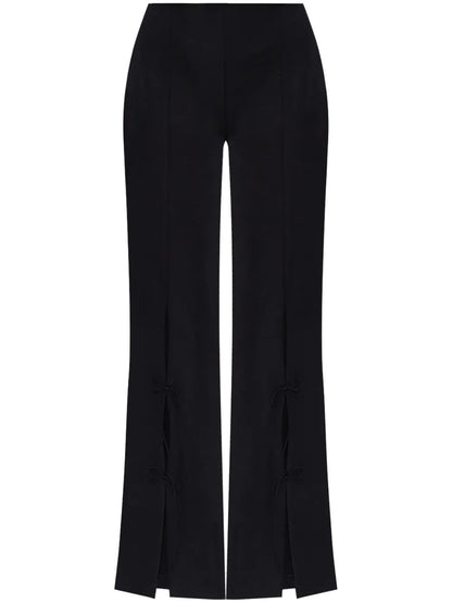 Bow-Detailing Flared Trousers