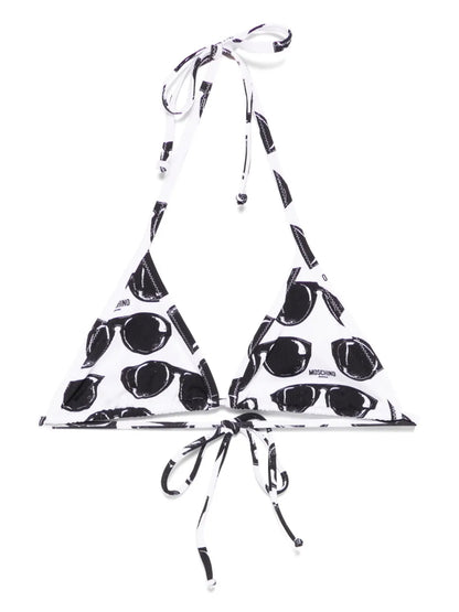 Sunglasses-Print Bikini Top
