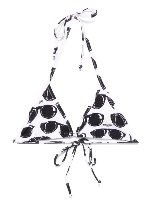Sunglasses-Print Bikini Top